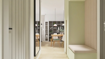 Jadalnia w stylu skandynawskim - mieszkanie na Jasieniu