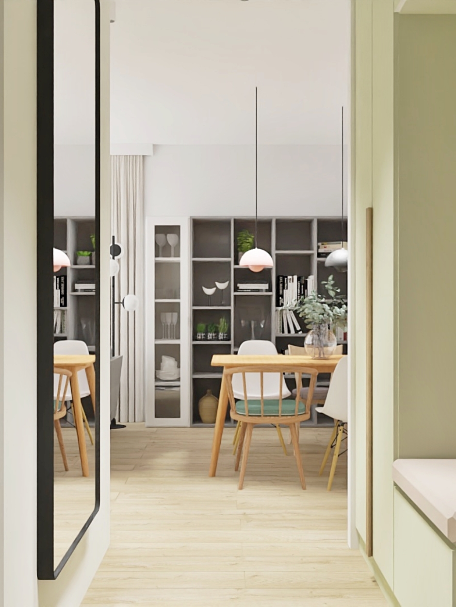 Jadalnia w stylu skandynawskim - mieszkanie na Jasieniu